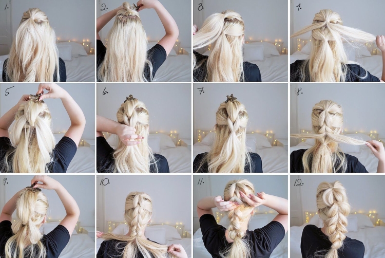 Coiffures pour la nouvelle année pour cheveux moyens faites-le vous-même à la maison