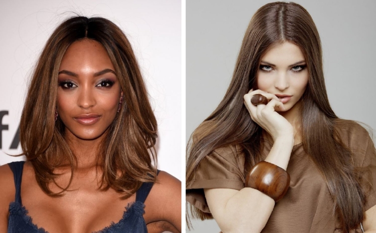 Couleur de cheveux laiteuse avec différentes nuances