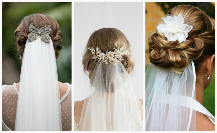 (+240 photos) Coiffures de mariage pour cheveux longs avec un voile