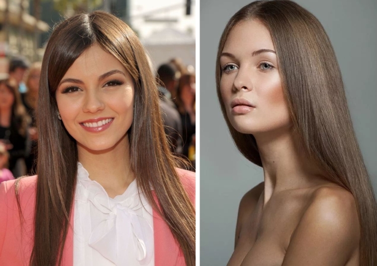 Couleur de cheveux laiteuse avec différentes nuances