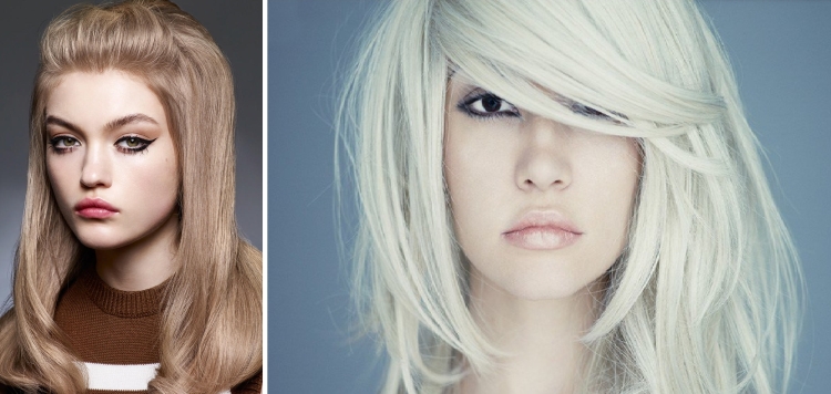 Couleur de cheveux laiteuse avec différentes nuances