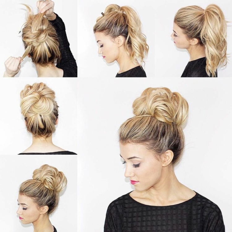 Coiffures pour la nouvelle année pour cheveux moyens faites-le vous-même à la maison