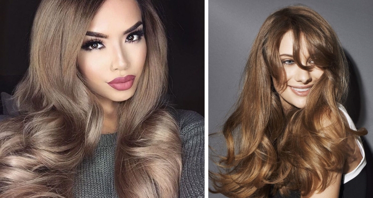 Couleur de cheveux laiteuse avec différentes nuances
