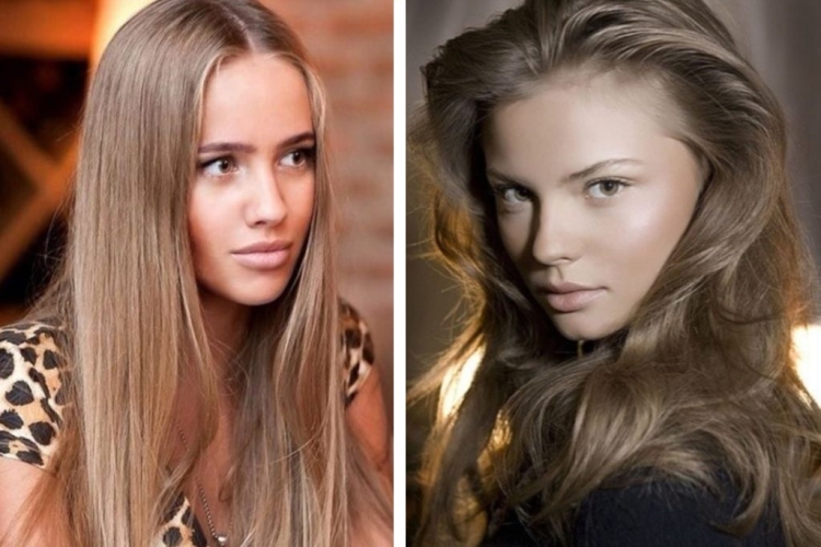 Couleur de cheveux laiteuse avec différentes nuances