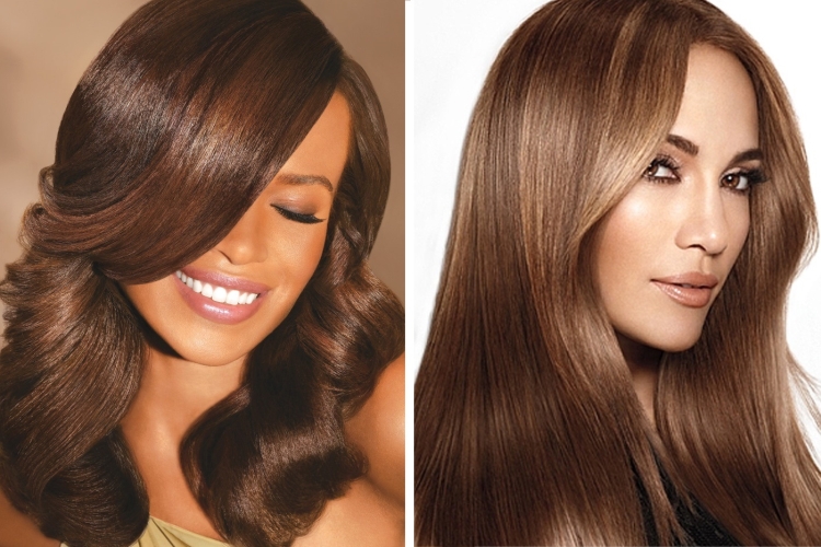 Couleur de cheveux laiteuse avec différentes nuances