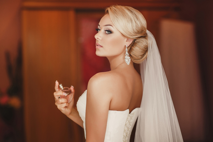(+240 photos) Coiffures de mariage pour cheveux longs avec un voile