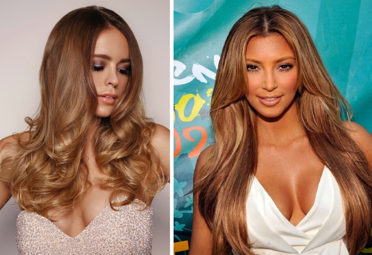 Couleur de cheveux laiteuse avec différentes nuances