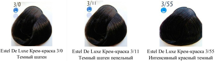 Palette de couleurs de cheveux Estelle
