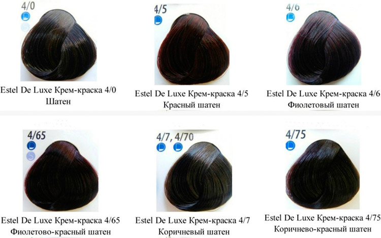 Palette de couleurs de cheveux Estelle