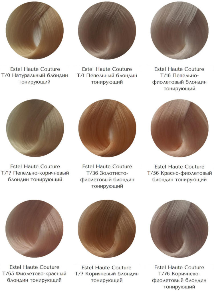 Palette de couleurs de cheveux Estelle