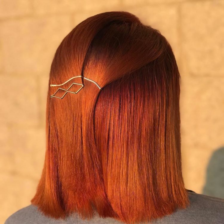 Coloration à la mode sur les coupes de cheveux bob pour cheveux foncés et clairs