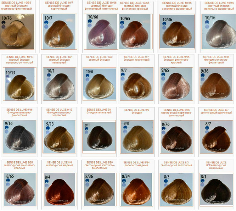 Palette de couleurs de cheveux Estelle