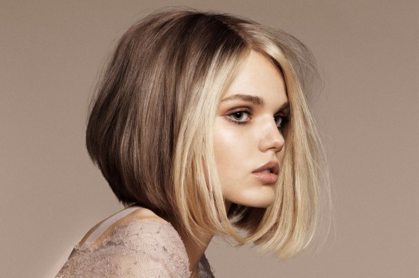Coloration à la mode sur les coupes de cheveux bob pour cheveux foncés et clairs