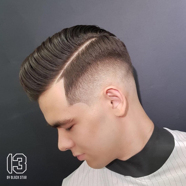 Coupes de cheveux pour hommes aux tempes rasées avec noms et exemples
