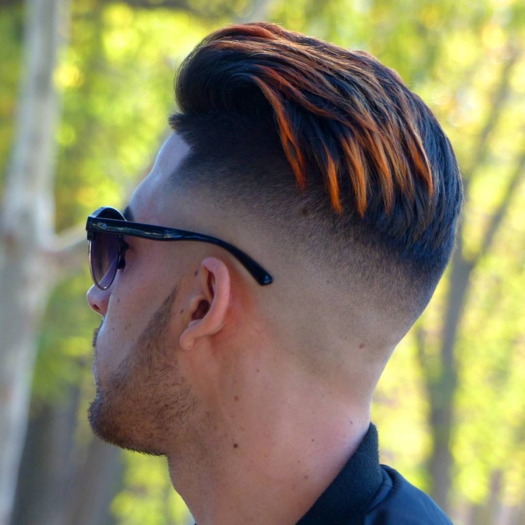 Coupes de cheveux pour hommes aux tempes rasées avec noms et exemples