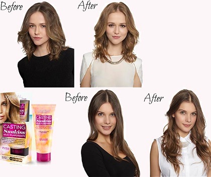 Palettes de couleurs Loreal avec des résultats de coloration