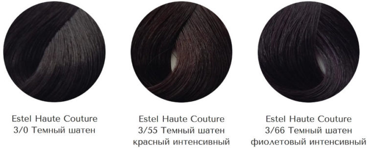 Palette de couleurs de cheveux Estelle