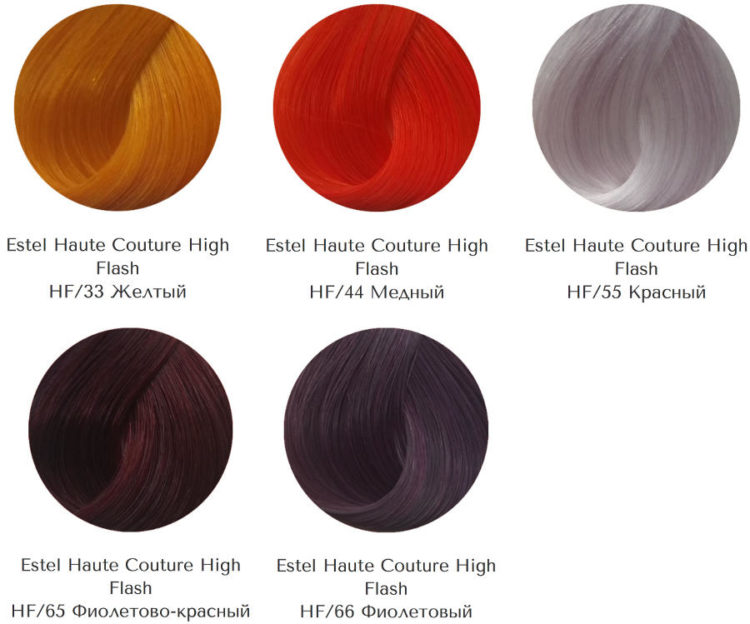 Palette de couleurs de cheveux Estelle