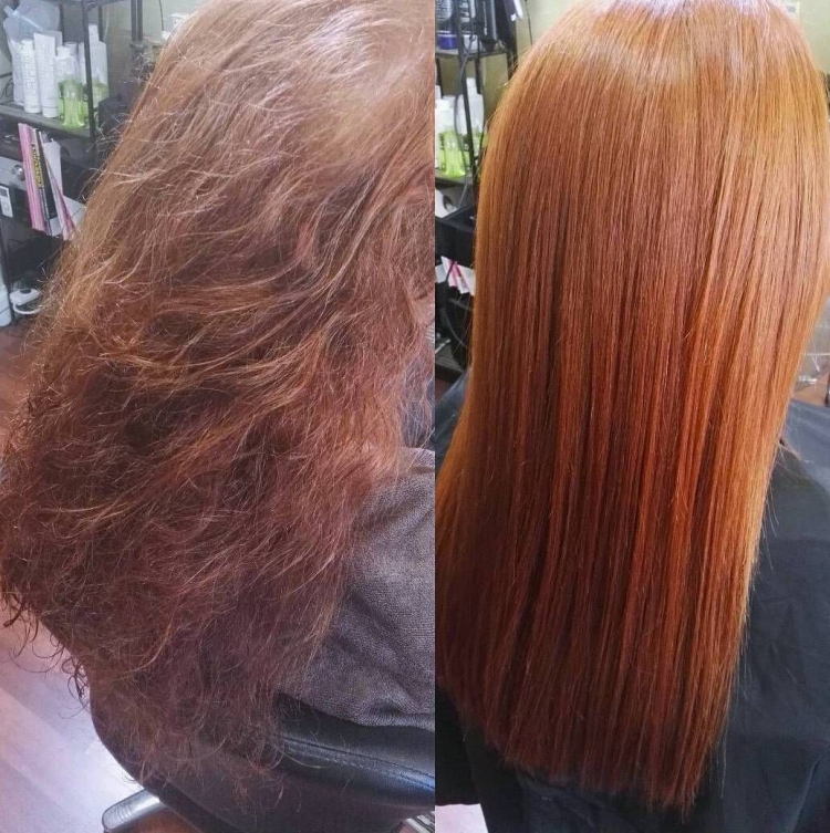 Lissage des cheveux à la kératine