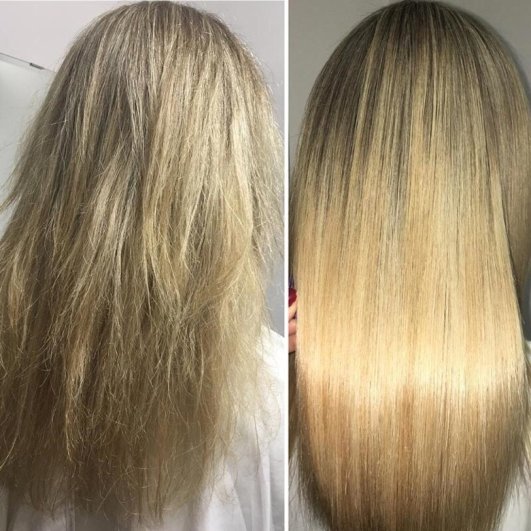 Lissage des cheveux à la kératine