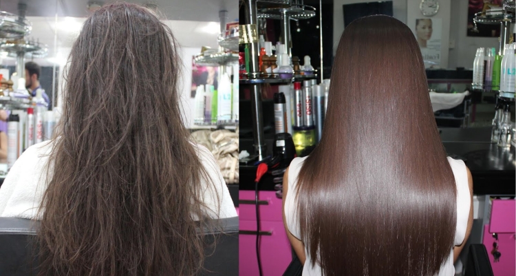 Lissage des cheveux à la kératine