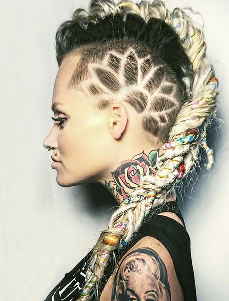 Coupes de cheveux pour femmes aux tempes rasées