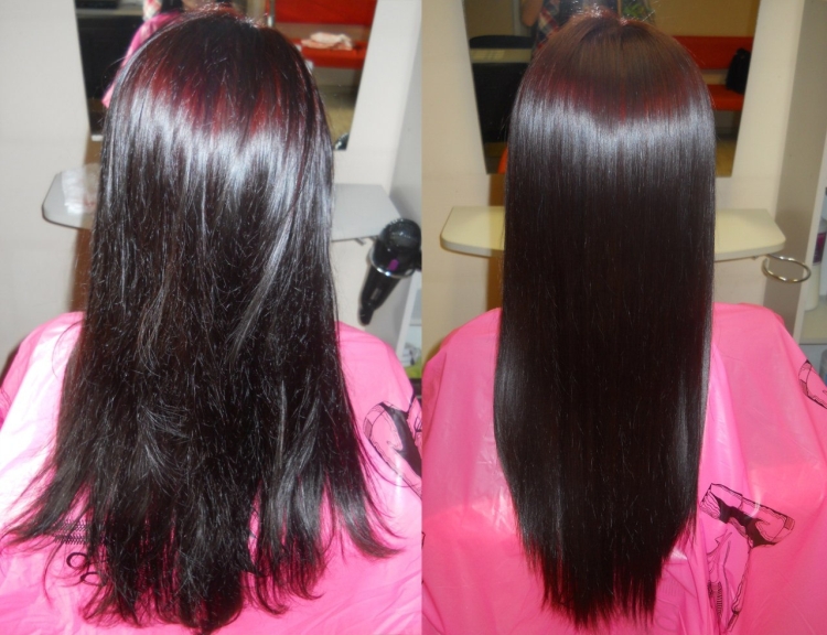 Lissage des cheveux à la kératine