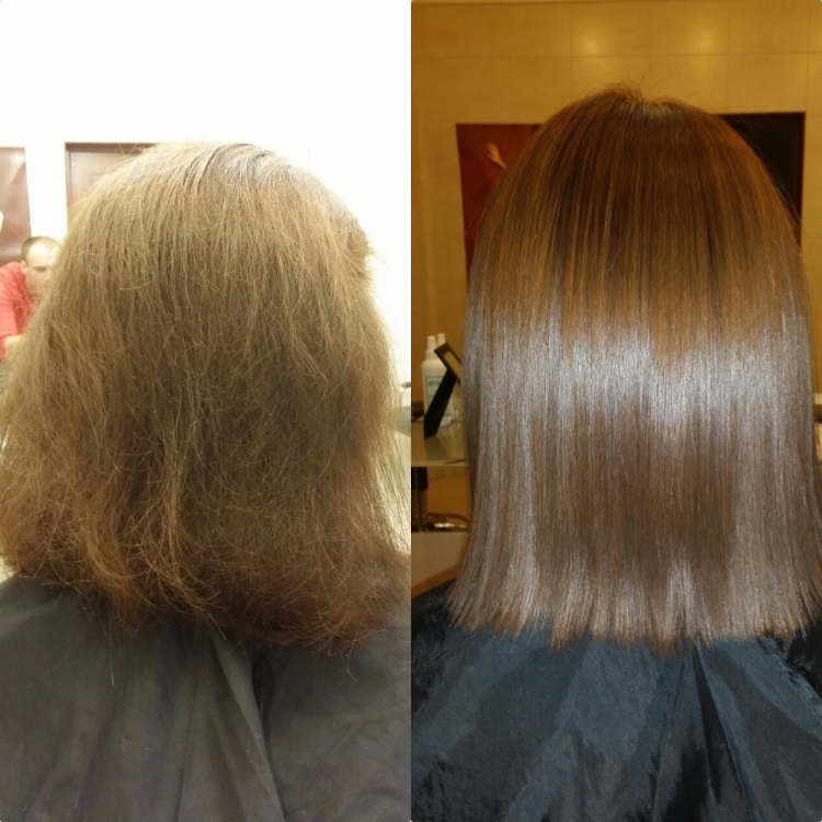 Lissage des cheveux à la kératine