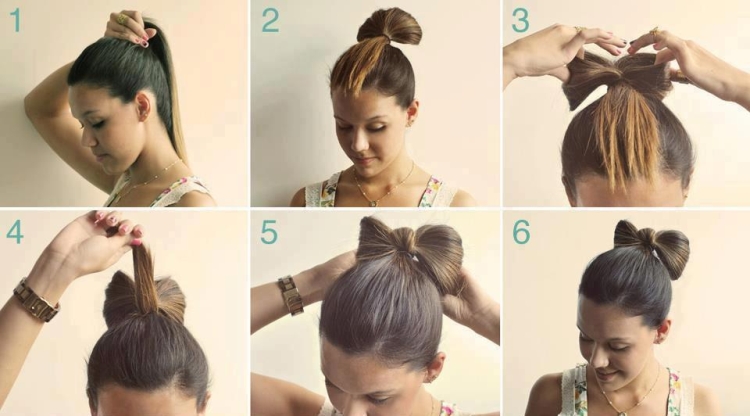 Coiffures hautes pour cheveux longs