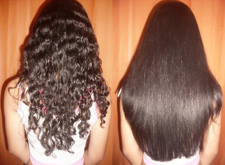 Lissage des cheveux à la kératine
