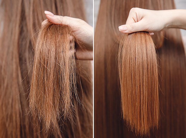 Lissage des cheveux à la kératine