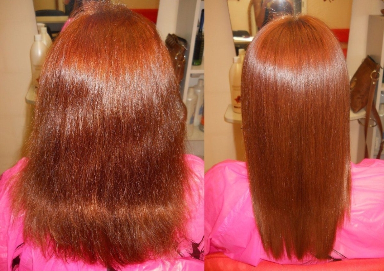 Lissage des cheveux à la kératine