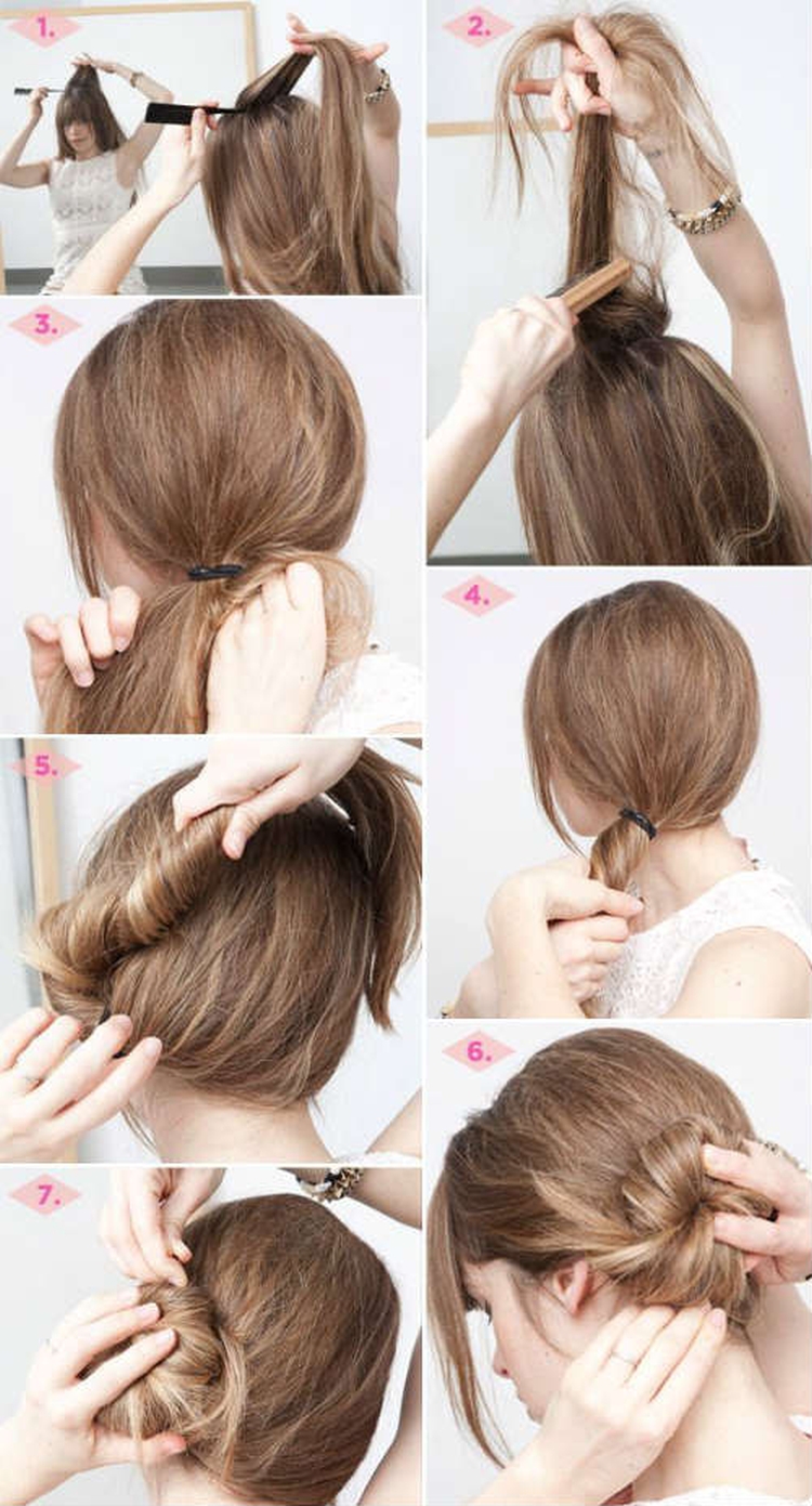 Chignon à faire soi-même pour cheveux longs