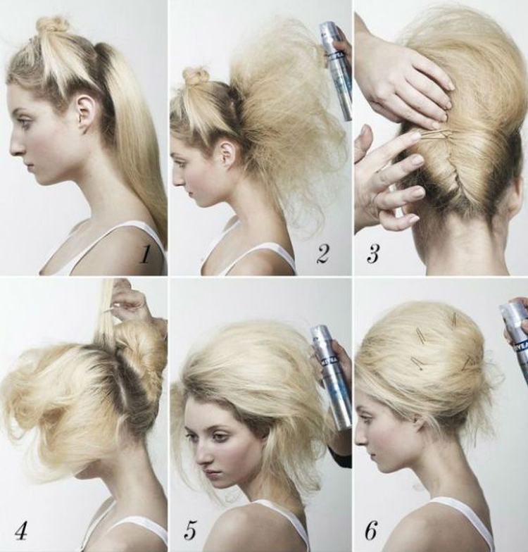 Coiffures hautes pour cheveux longs