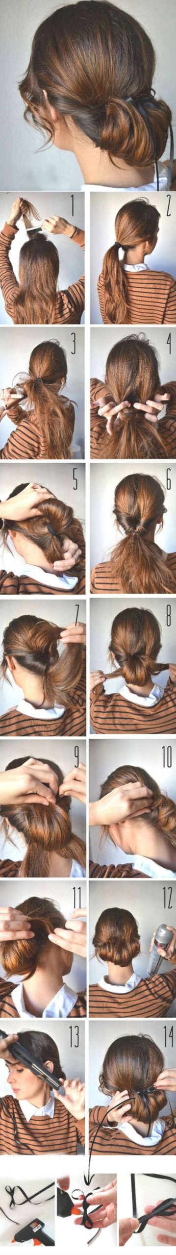 Chignon à faire soi-même pour cheveux longs