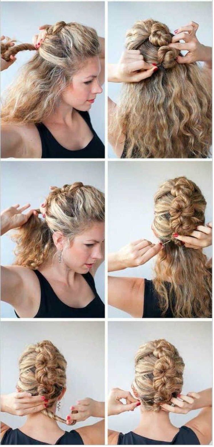 Coiffures hautes pour cheveux longs
