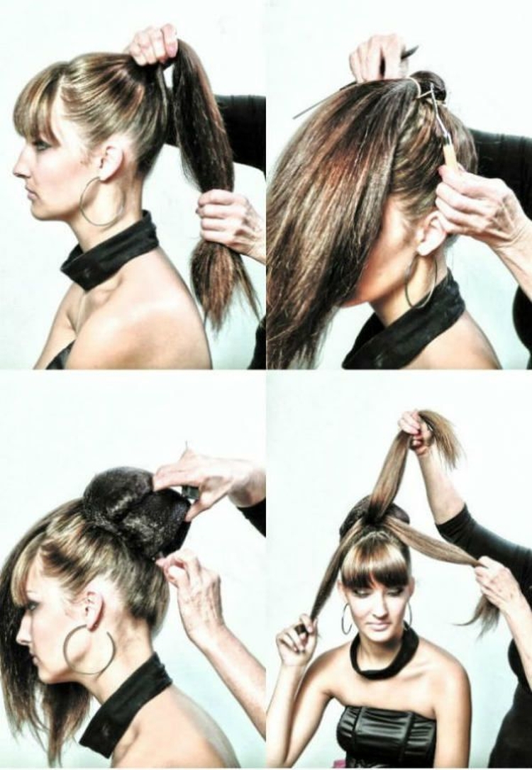 Coiffures hautes pour cheveux longs