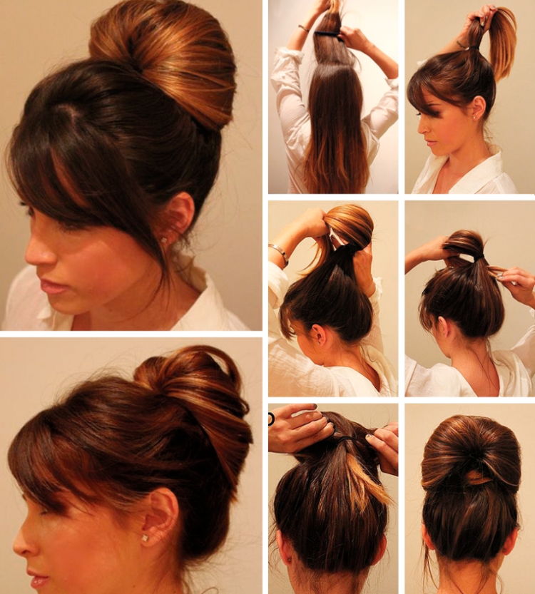 Chignon à faire soi-même pour cheveux longs
