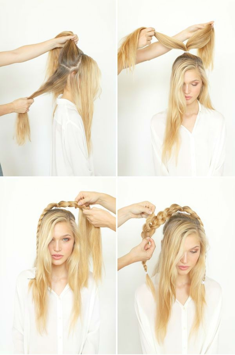 Coiffures hautes pour cheveux longs