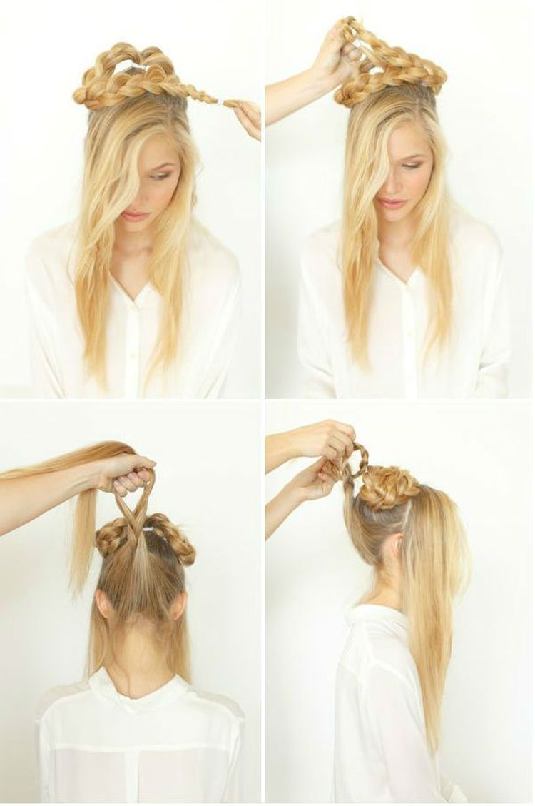 Coiffures hautes pour cheveux longs