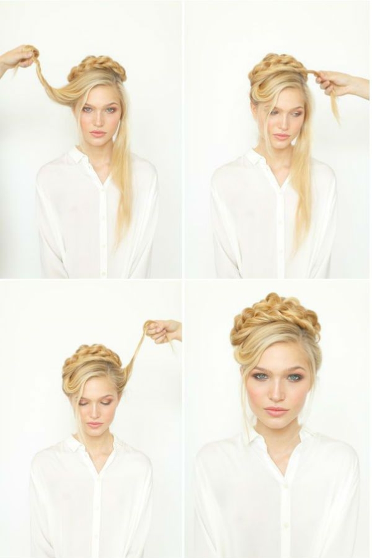 Coiffures hautes pour cheveux longs