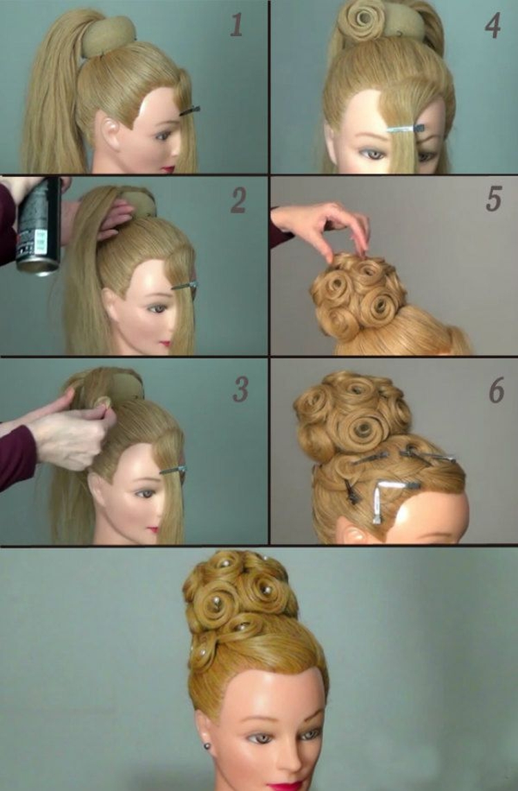 Coiffures hautes pour cheveux longs