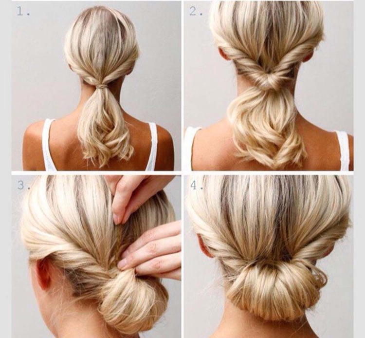 Chignon à faire soi-même pour cheveux longs