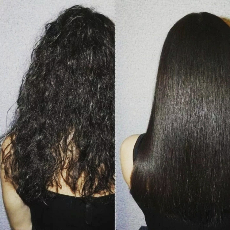 Lissage des cheveux à la kératine