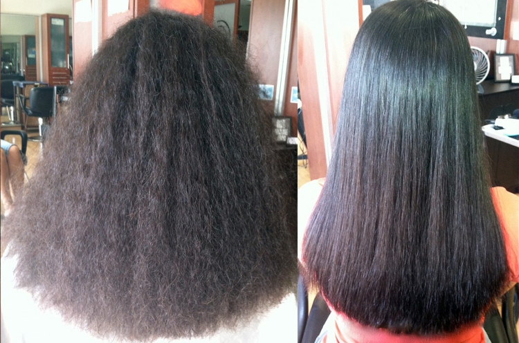 Lissage des cheveux à la kératine