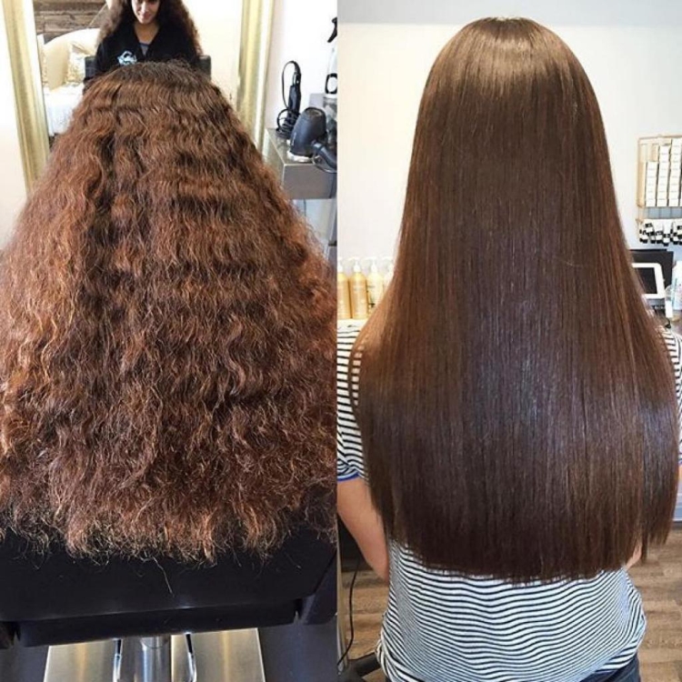Lissage des cheveux à la kératine