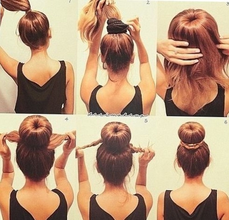 Donut coiffure étape par étape