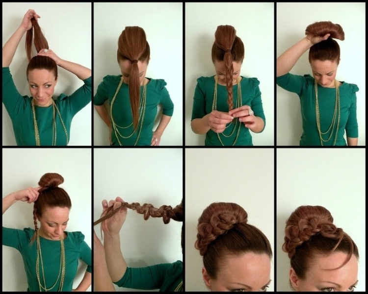 Donut coiffure étape par étape