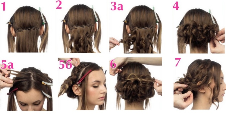Donut coiffure étape par étape