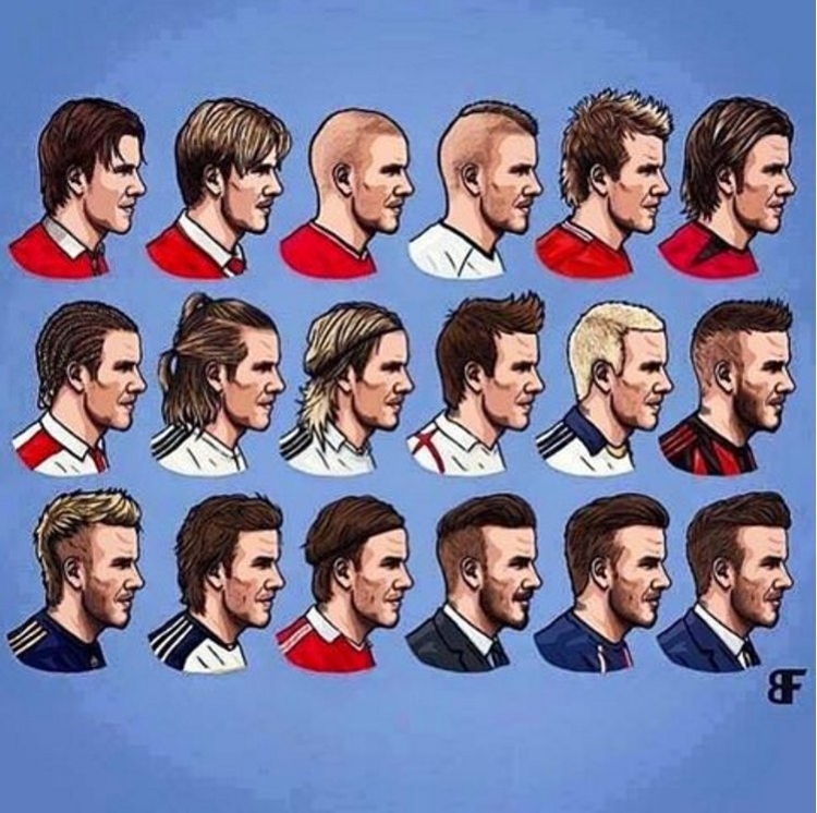 Les coiffures de Beckham : photo de coupes de cheveux